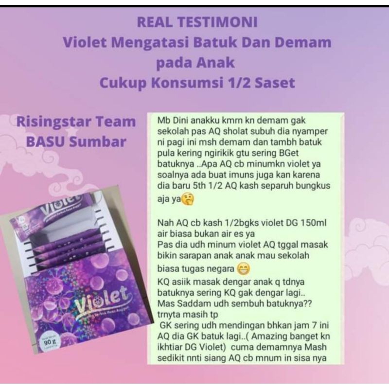 

VIOLET COLLAGEN DRINK MINUMAN SERBUK RASA ANGGUR BPOM