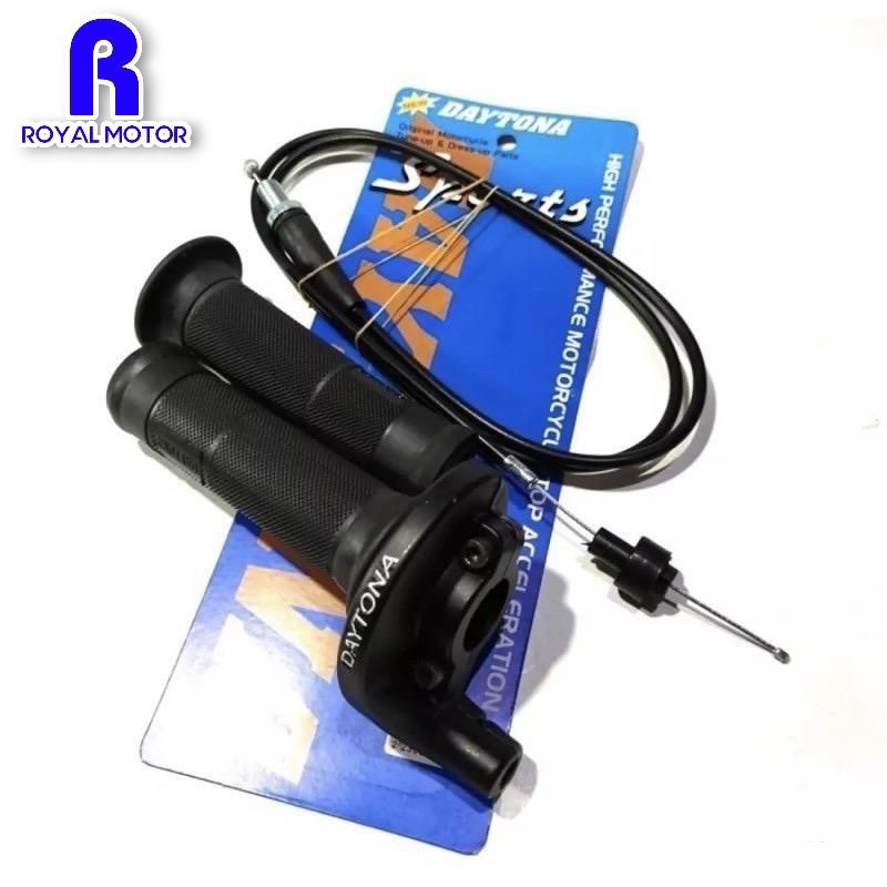 Gas Spontan Daytona Polos non tombol Universal Satu kabel + Handgrip | Gas Kontan Satu Kabel Beat Ka