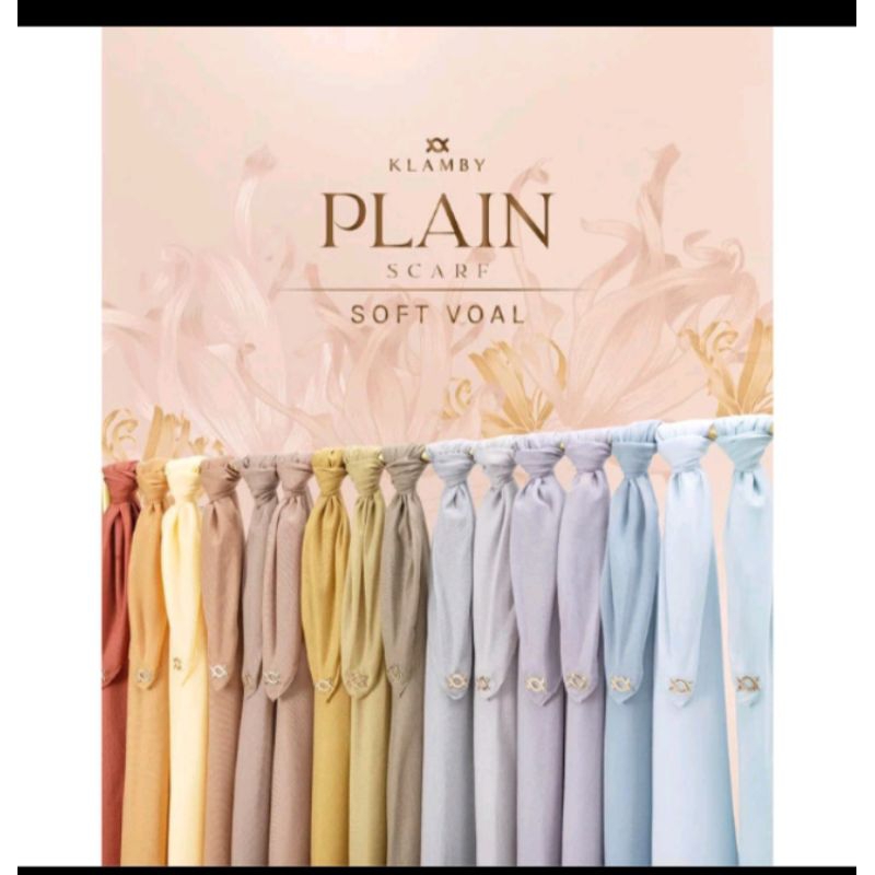 Lyra Scarf, Vienna Scarf, Paris premium Scarf (Kerudung Polos) By Wearing Klamby
