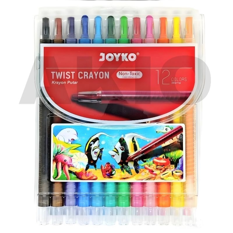 

Crayon Putar Panjang ORIGINAL JOYKO 12 WARNA Rolling Twist Krayon Anak