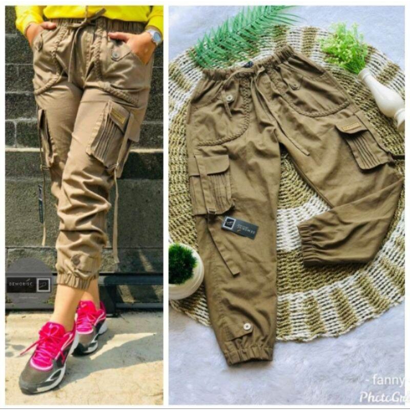 Celana Jogger / Jogger Wanita Import / Jogger Cargo / Cargo Olahraga / Celana Jogger Cargo Import