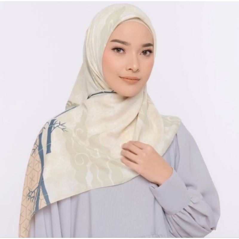 ZM Zaskia Mecca Saung Angklung Udjo scarf Hijab wheat