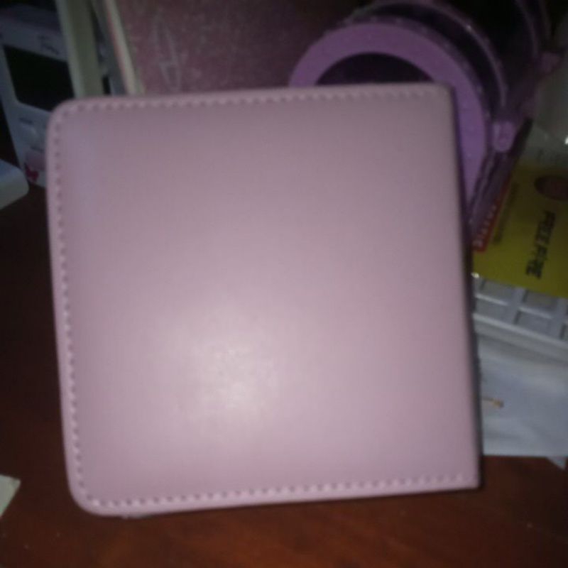 preloved bibimcat sundae PINK binder 3 ring photocard holder book pink sleeve 25