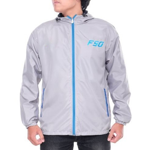 Jaket Running Pria Parasut Adidas F50 Abu Turkis Jaket Lari Pria