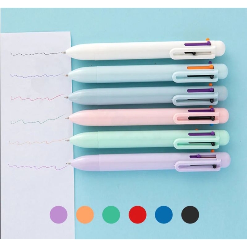 

PULPEN BALLPOINT 6 WARNA - 0,7 mm UJUNG BUNDAR