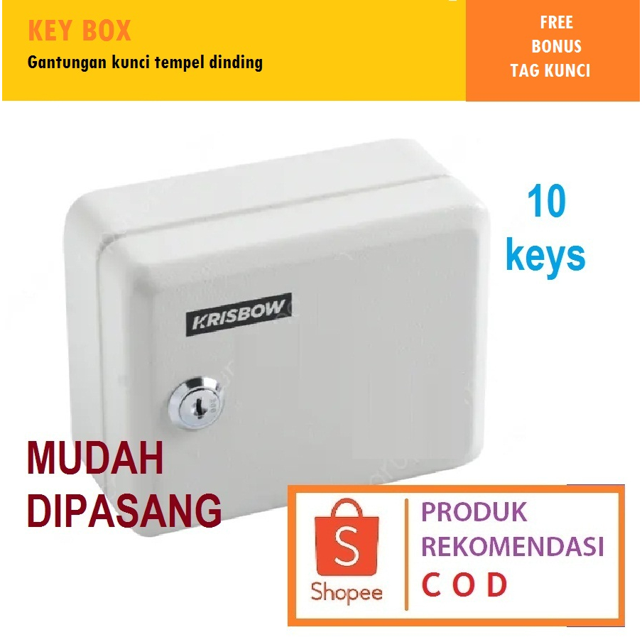 Key Box Gantungan kunci dinding Key Box dinding Cantelan kunci label KUNCI