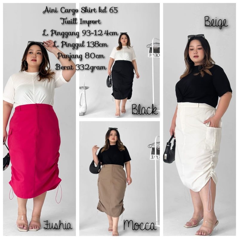 KOREA SKIRT BIGSIZE | ROK KERJA JUMBO XXXL BIGSIZE