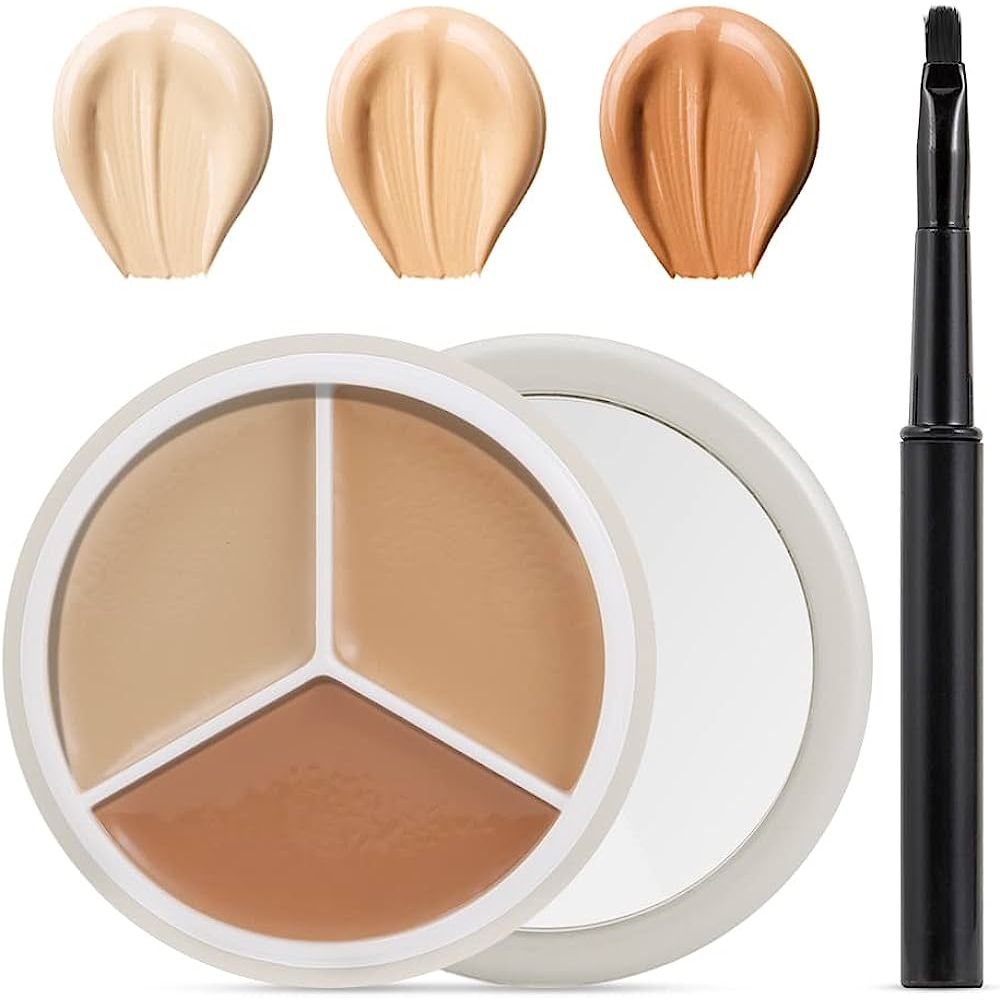 DIKALU PALET CONCEALER 3 COLOR / CONCEALER TAHAN LAMA / CONCEALER PENUTUP BEKAS JERAWAT DAN PORI POR