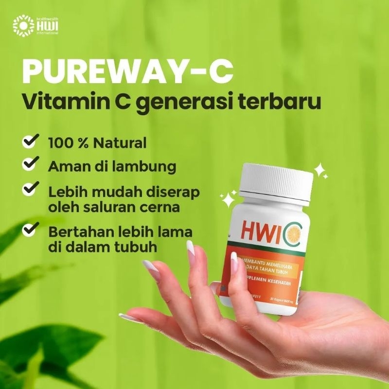 HWI C - [100% ORIGINAL] PRODUK HWI - Vitamin C Generasi Pureway C - Menjaga Daya Tahan Tubuh
