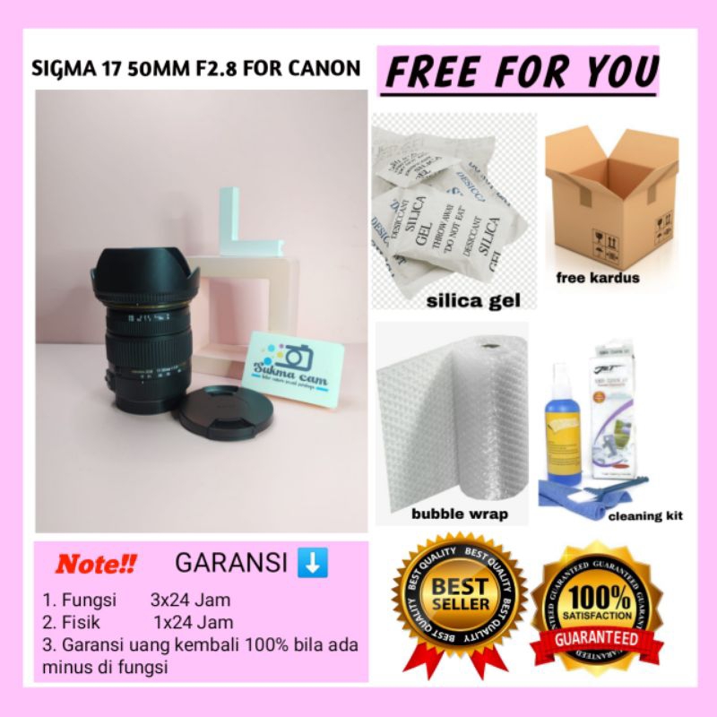 Lensa Sigma 17 50mm f2.8 EX DC OS for canon