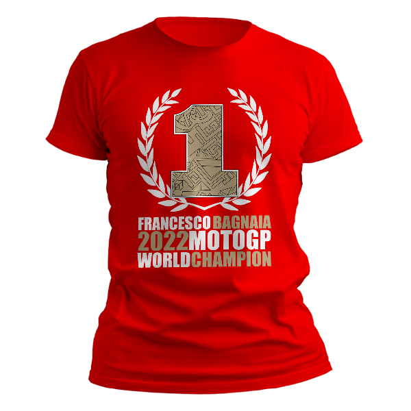 Kaos Pecco Bagnaia MotoGP World Champion