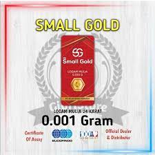 Emas Logam Mulia Small Gold 0.001 Gram PVC Mini