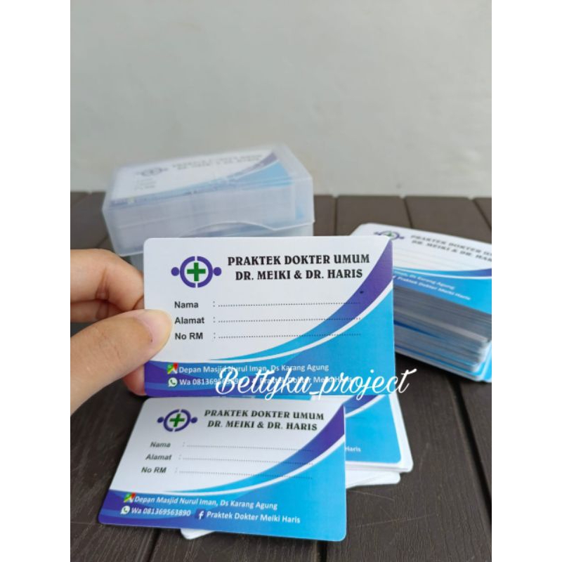 Kartu untuk  Berobat - Kartu periksa - kartu nama - kartu bidan - kartu klinik - kartu untuk berobat