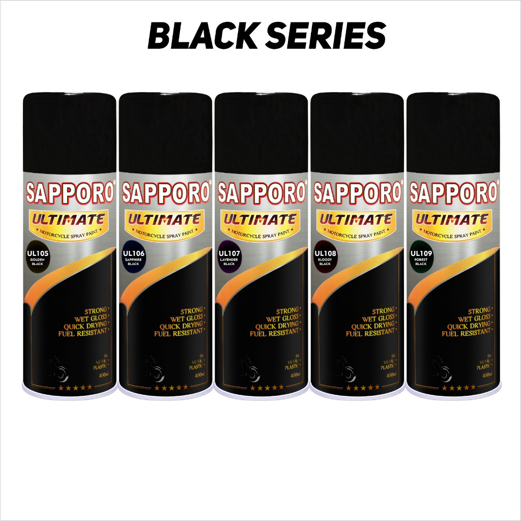 Sapporo Ultimate Black Series / Cat Spray Semprot Aerosol Terbaik