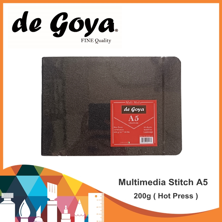 

De Goya Multimedia Stitch A5 HP200g / Multimedia book / Multimedia Stitch / Hot Press / Watercolour Book Hot Press