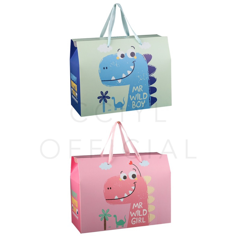 

Paper Bag/Goodie Bag/Souvenir Bag Dino Wild Boy & Girl Tali Pita • Cciyl.Wear •