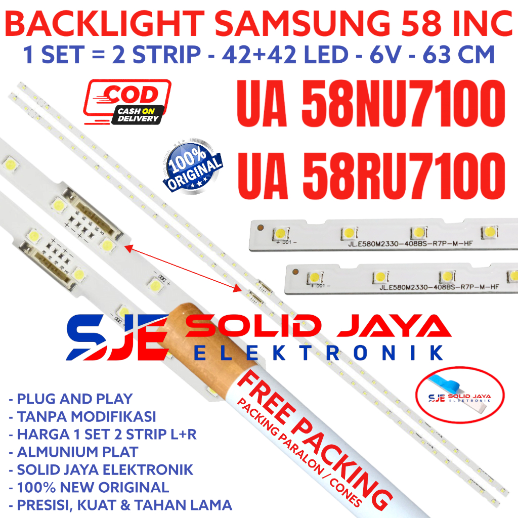 BACKLIGHT TV LED SAMSUNG 58 INC UA 58NU7100 58RU7100 58NU 58RU UA58NU7100 UA58RU7100 UA-58NU7100 UA-