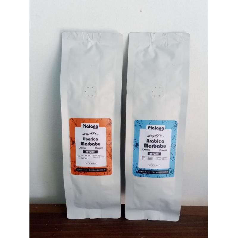 

Paket Kopi Arabika natural dan Liberika merbabu @200gram