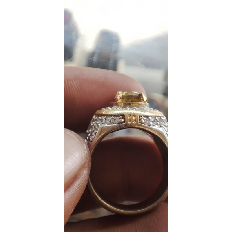 cincin permata natural zircon bermemo