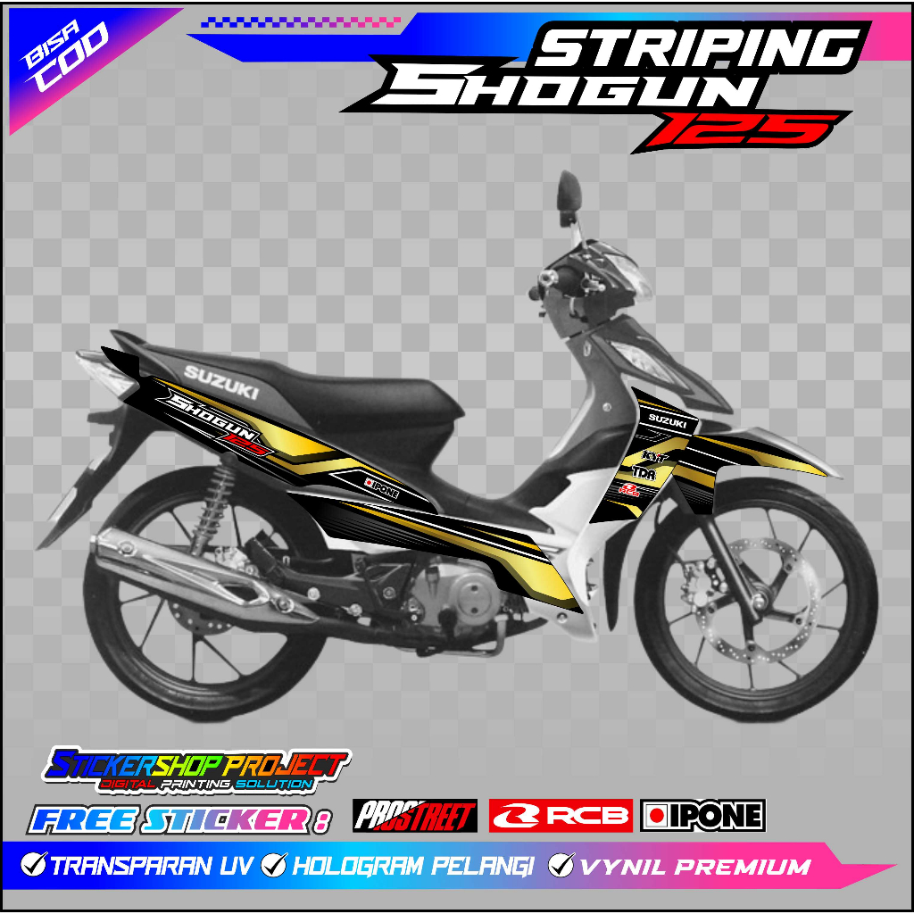 STRIPING VARIASI SUZUKI SHOGUN 125 R / STIKER MOTOR SUZUKI SHOGUN 125 R