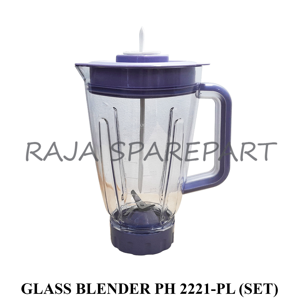 SET GLASS JUS/GLASS BLENDER PHILIPS HR-2221 HR-2222 HR-2223/BLENDER PHILIPS 2221 SET