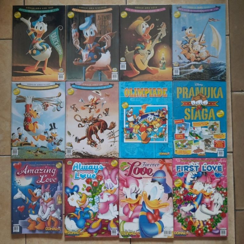 Komik Lebar Desi Donal Bebek Set Langka 12 Pcs Birthday Gift 1-6 Amazing First Forever Always Love P