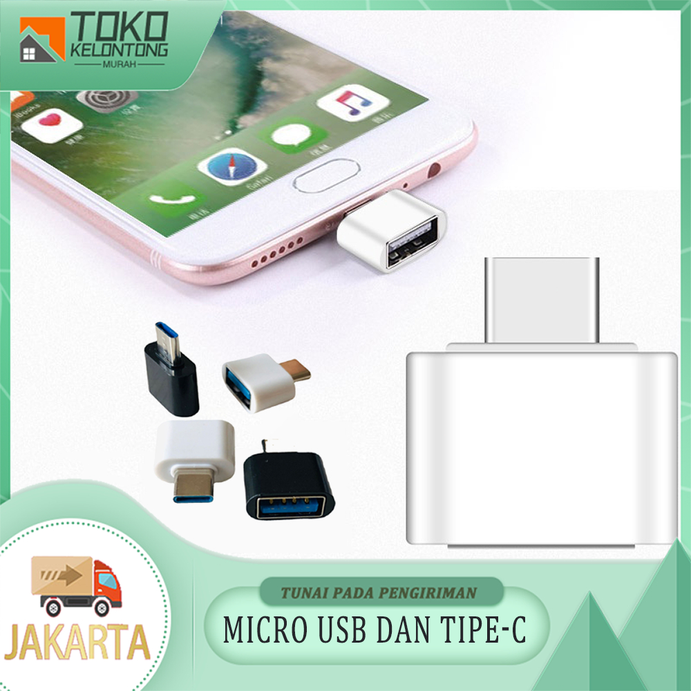 OTG Micro USB dan OTG Type C OTG Hp Android OTG USB Flashdisk ke Hp OTG USB to Type C Multifungsi