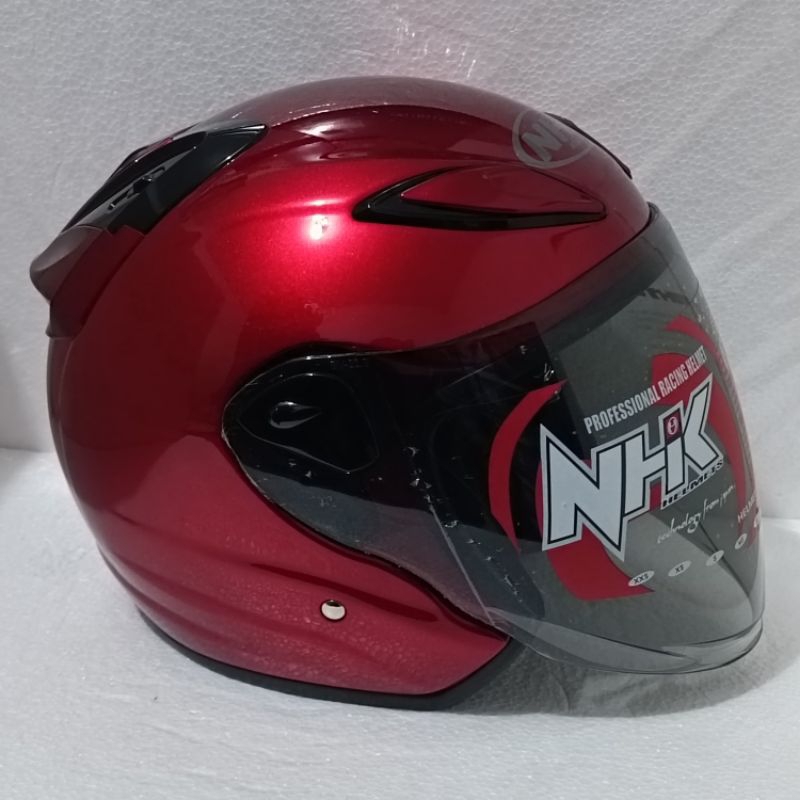 HELM NHK R6 S SOLID MAROON ORIGINAL