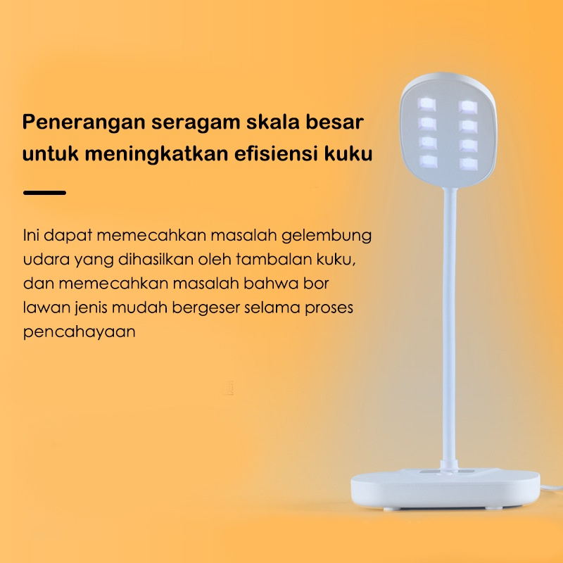 Nail Lamp 8 Led UV Lamp 12 Watt Pengering Kutek Gel Standing UV Lamp Nail Curing Lamp