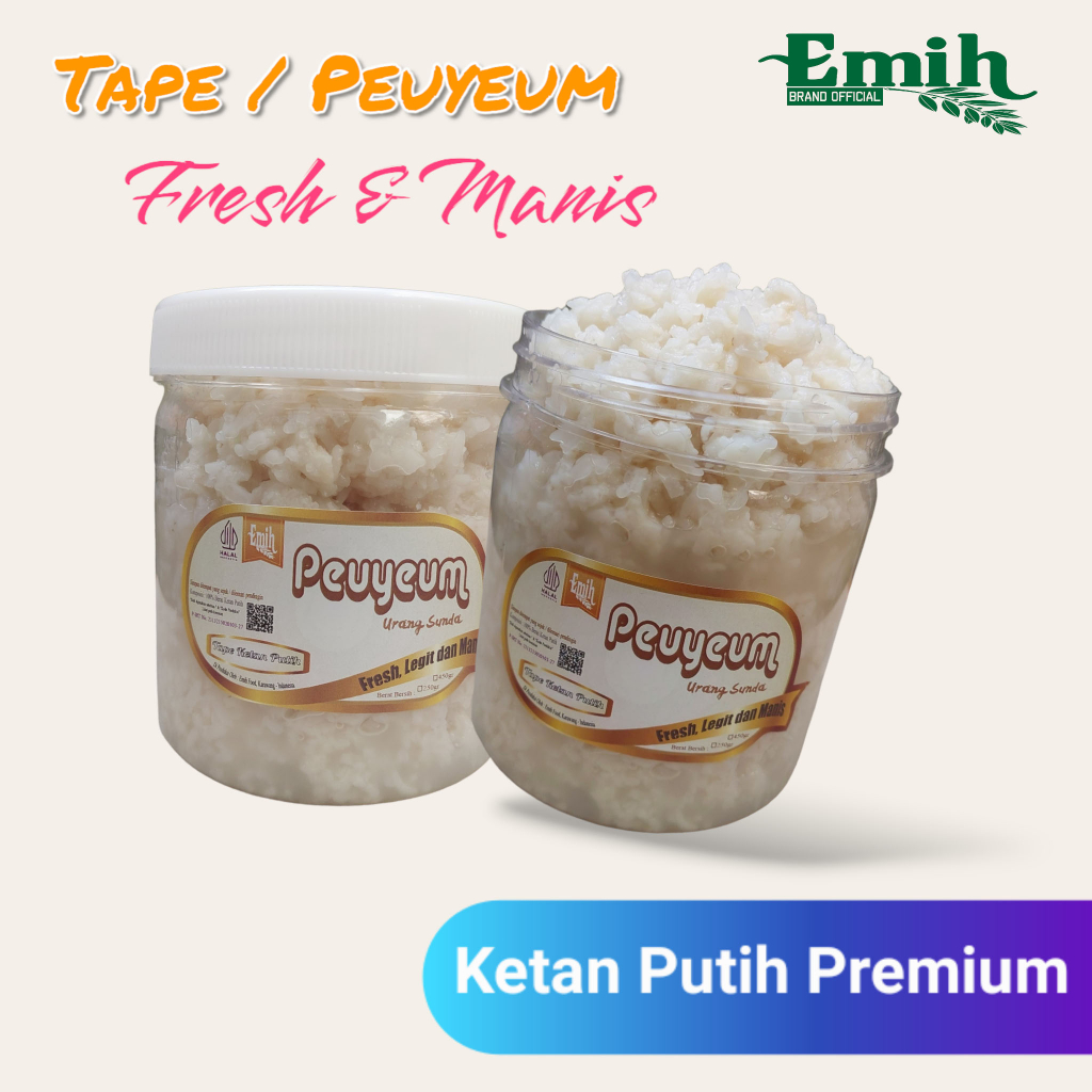 

Tape Ketan Putih | Peuyem Ketan Putih 500gr Original - Emih food