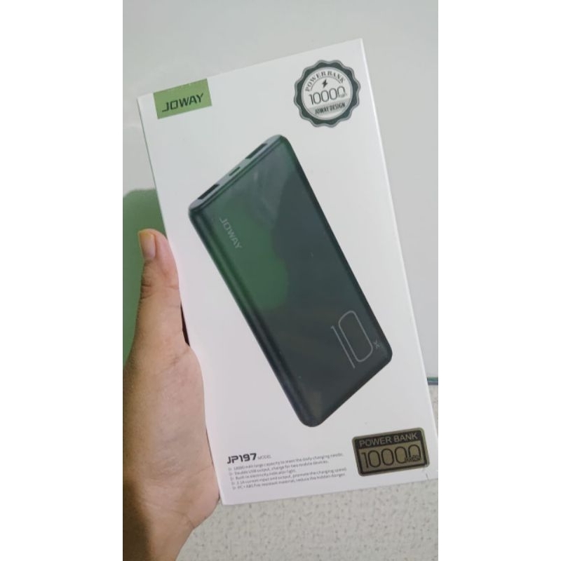 POWERBANK JOWAY JP197 (10000mAh) 2 Output Garansi 3 Tahun