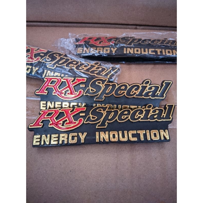 Emblem Bok Box Aki RX Special Merah