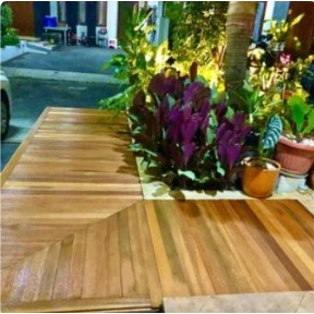 Lantai Kayu Decking Papan Bengkirai