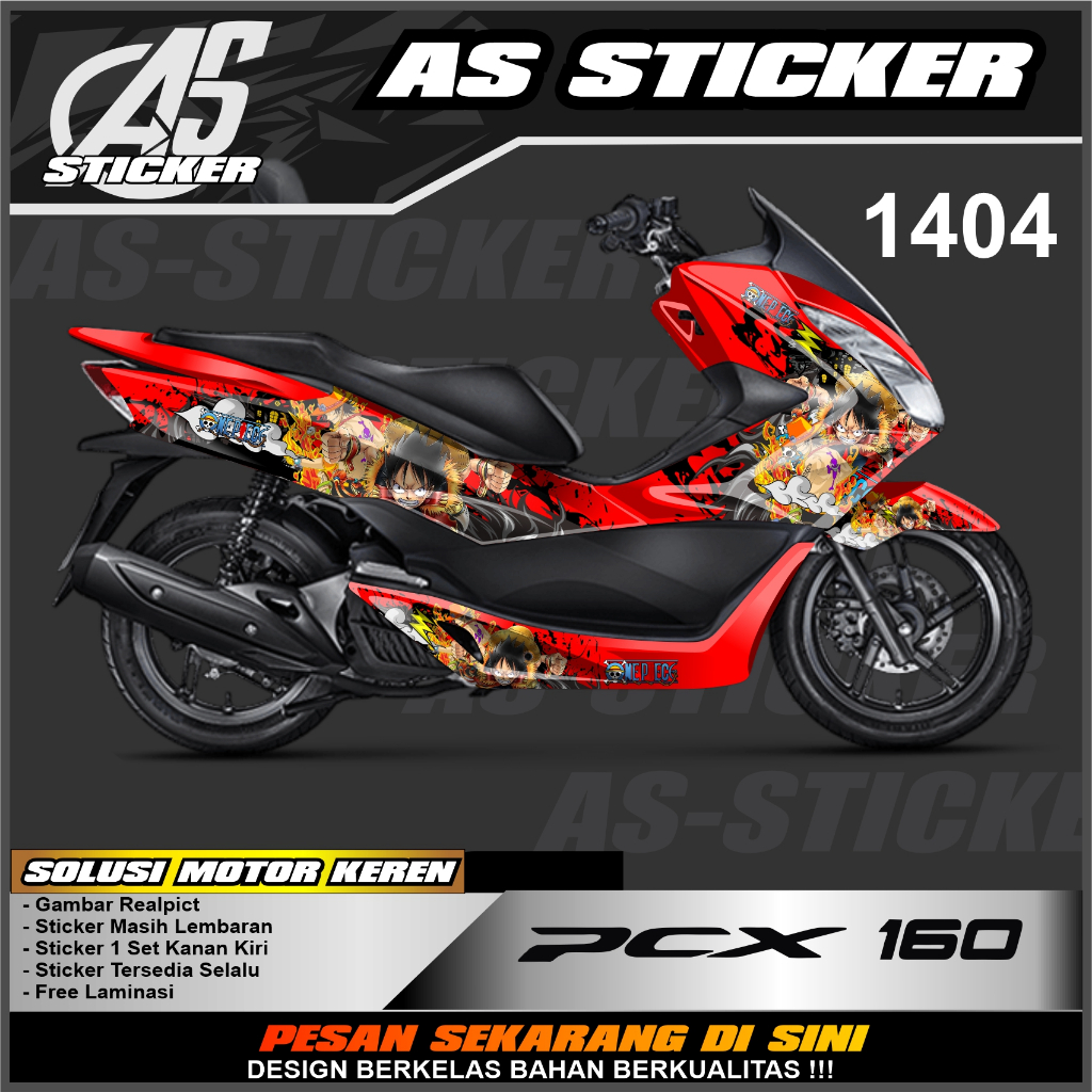Decal Sticker PCX 160 stiker Skotlet PCX Desain One piece Terbaru Variasi Full Body