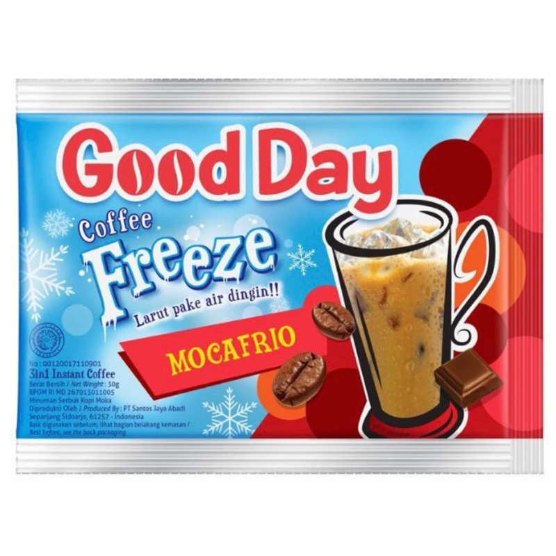 

Ecer Good Day Coffe Kopi Freeze Mocafrio 1 Sachet