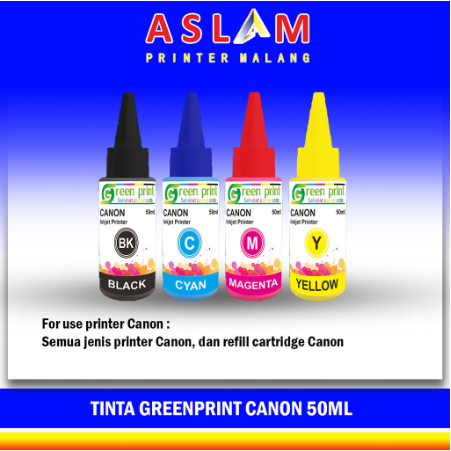 Tinta Green Print Canon 50ml Printer Canon Ip2770 Ip2870 Mp287 Mp237 Mp258 E400 E410 Mg2570s E510