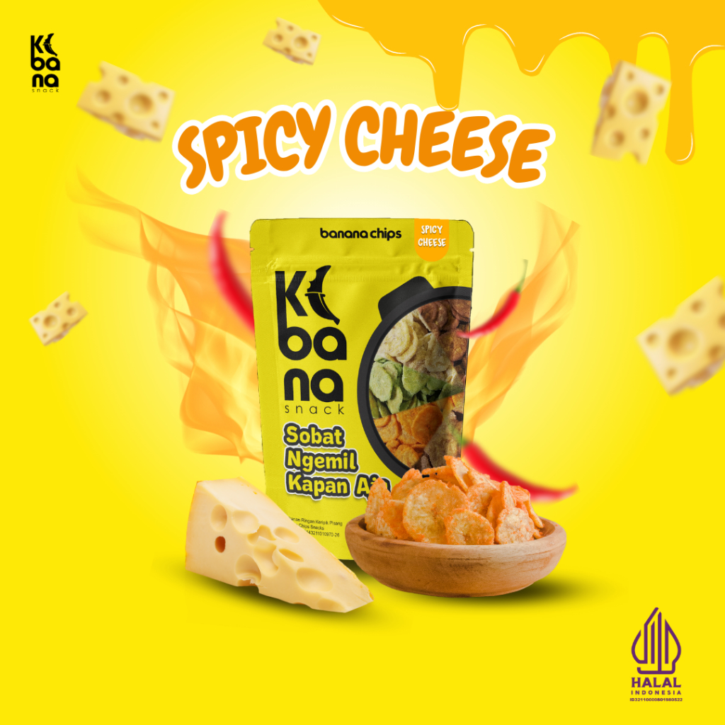 

Keripik Pisang Spicy Cheese Kibana Snack Renyah Ga Nusuk Di Gigi 85Gr