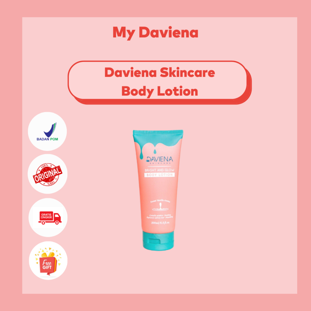 DAVIENA SKINCARE Body Lotion Cream Pemutih Badan HB Handbody Murah Original BPOM Perawatan Tubuh