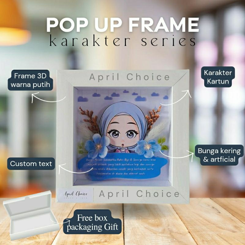 POP UP FRAME Hadiah wisuda/ kado/ Hadiah ulangtahun/ kado unik