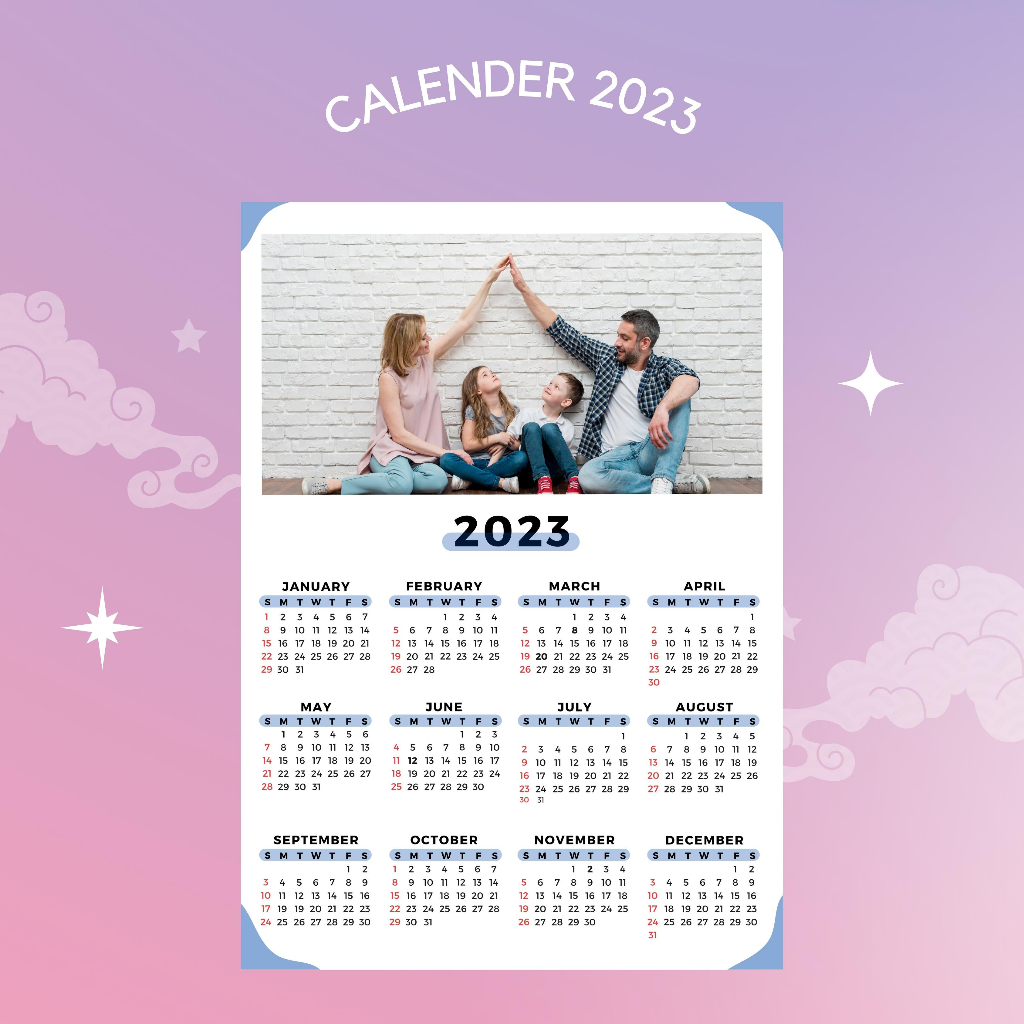 Kalender Dinding Estetik 2023 | Calender Aesthetic 2023 | Kalender Kostum