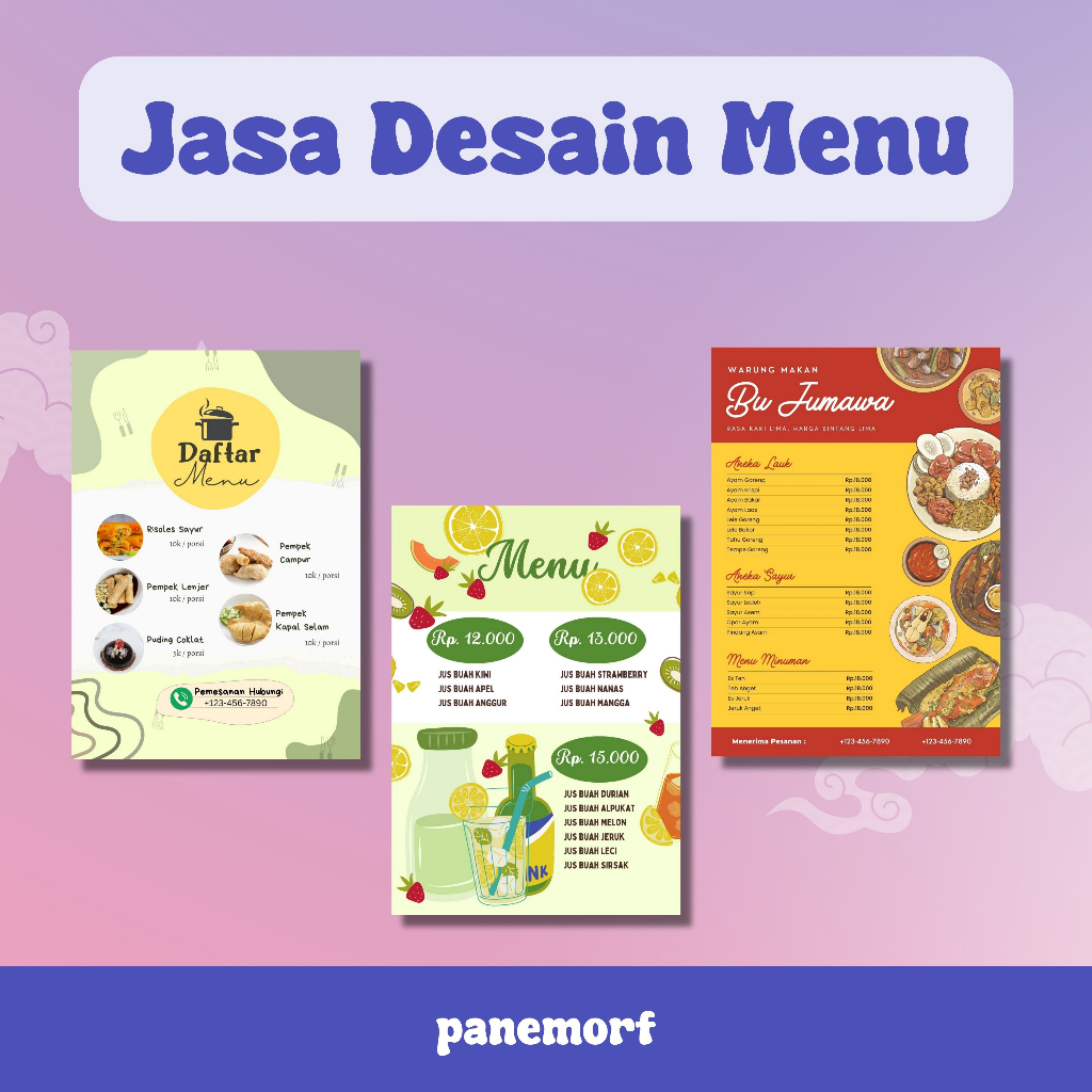 Jasa Desain Menu Makanan Minuman | Design Menu