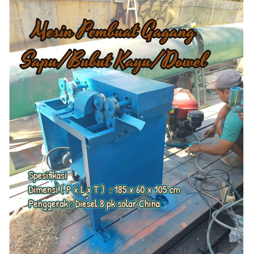 Mesin Pembuat Gagang Sapu/Bubut Kayu/Dowel