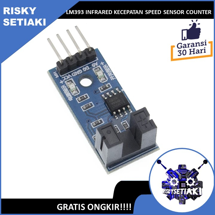 LM393 INFRARED KECEPATAN SPEED SENSOR COUNTER DETECTION ARDUINO UNO R3
