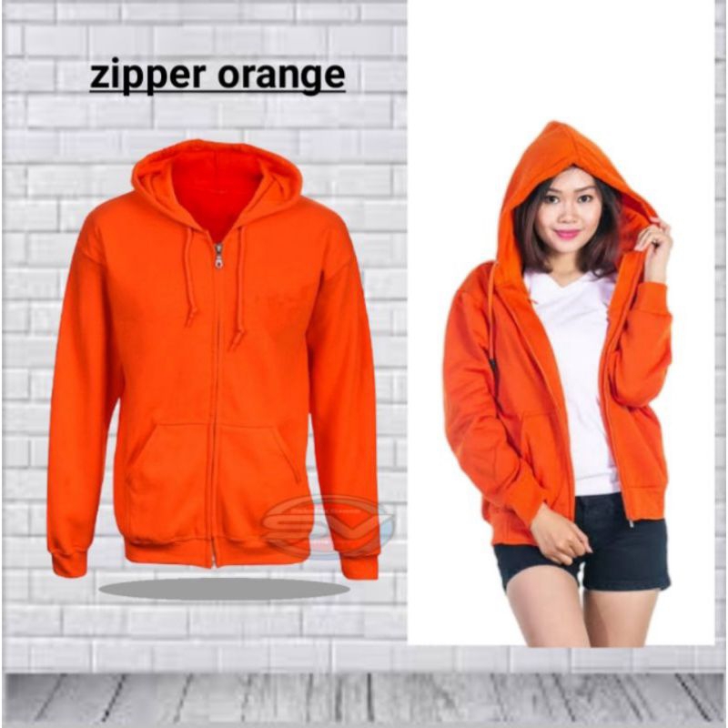 JAKET ORANGE POLOS/ZIPPER MAXIM KOMBINASI HITAM  KUNING/JAKET MURAH