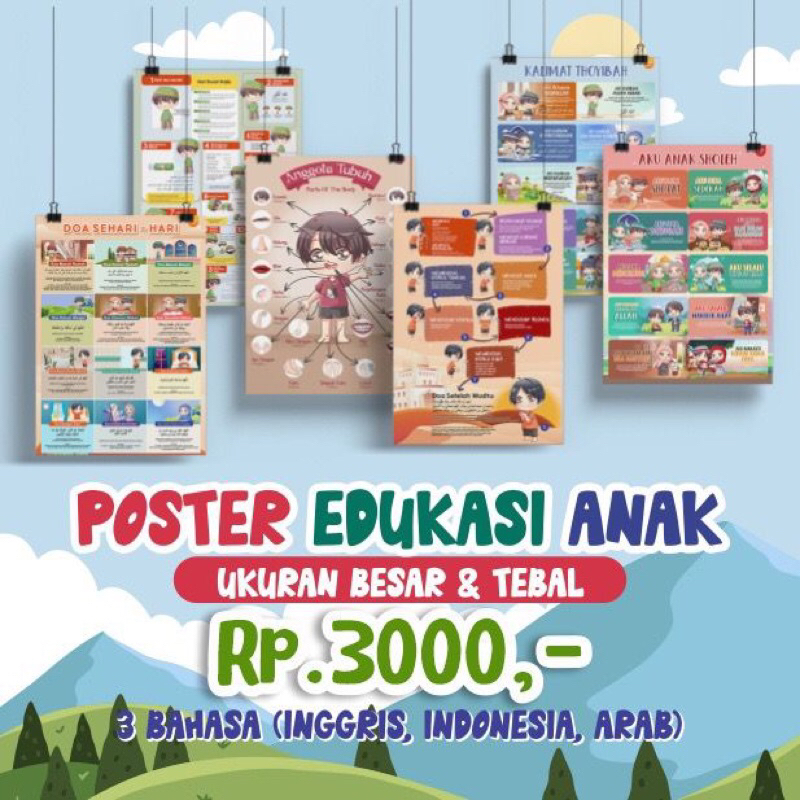 POSTER EDUKASI | POSTER TEBAL | POSTER EDUKASI ANAK | POSTER GROSIR | POSTER ANAK