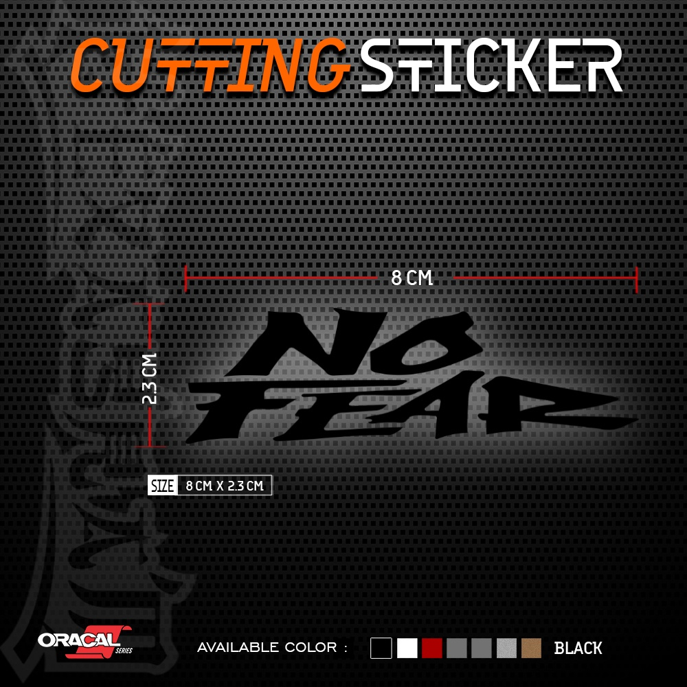 Cutting Sticker No Fear logo Text 01 | Stiker Cutting Tulisan Logo No Fear | No Fear