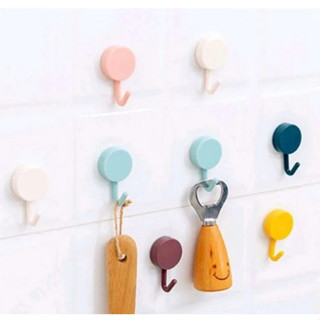 GANTUNGAN TEMPEL DINDING BULAT GANTUNGAN PLASTIK GANTUNGAN BAJU TEMPEL DINDING