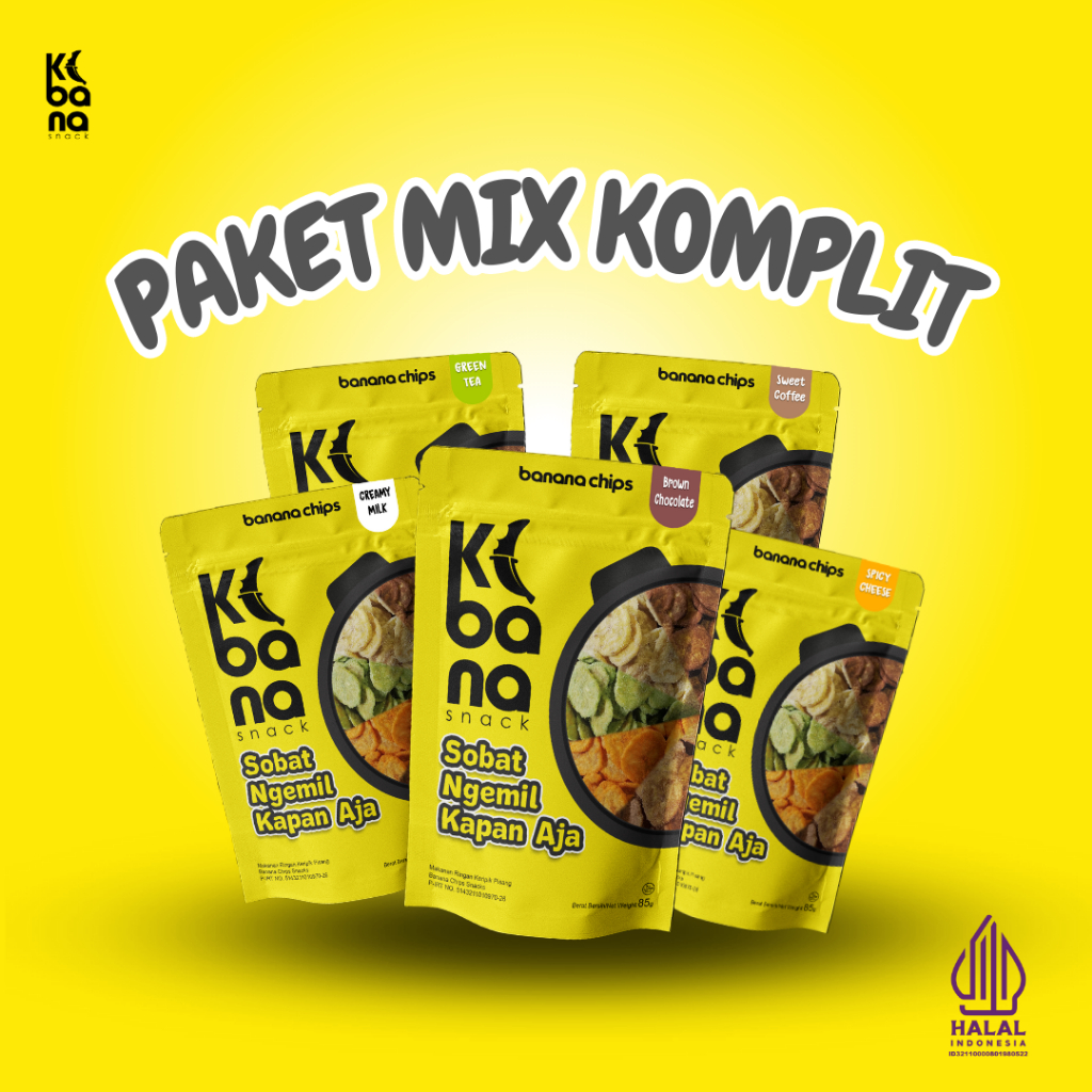 

Keripik Pisang Kibana Snack Paket 5 Pcs (Bebas Pilih Rasa)