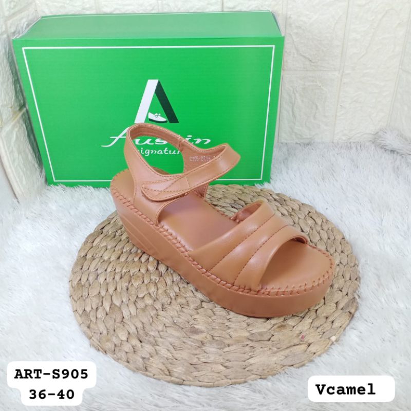 sandal wedges wanita Austin S905