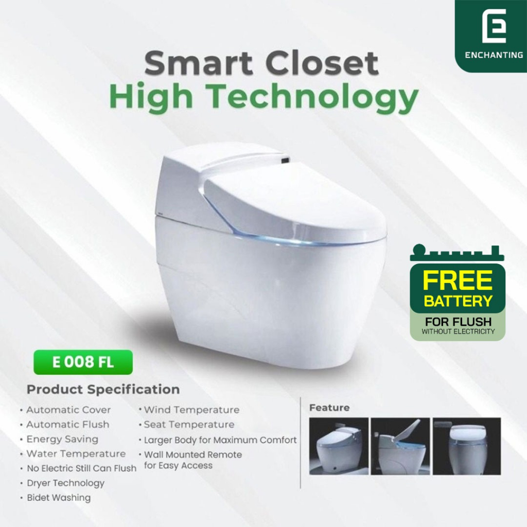 Enchanting Smart Closet Toilet Full Sistem Otomatis cover E008